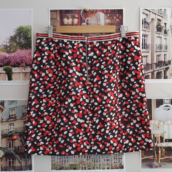 Louche Polka Dot Mini Skirt with Striped Bow - Picture 2 of 9